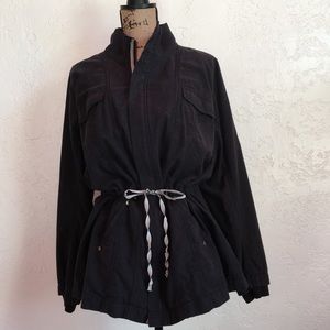 🌷CAbi🌷Gray Long-Sleeve Jacket Pull Tie Waist